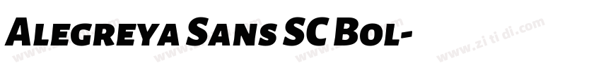 Alegreya Sans SC Bol字体转换